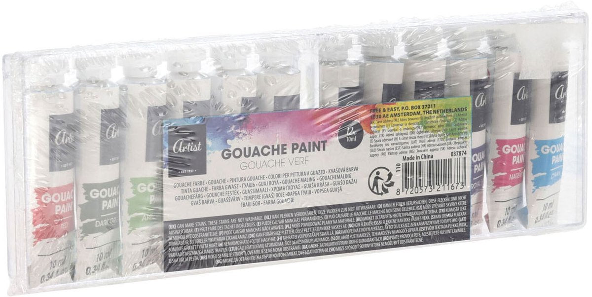 Gouachefarbe, 12x10ml