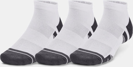 Under Armour UA Performance Tech 3pk Low-Wht Unisex-Sportsocken – Weiß – Jet Grey