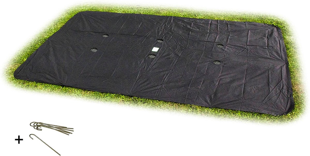 Exit toys exit groundlevel trampoline afdekhoes 305x519cm - trampoline beschermhoes - weerbestendig - rechthoekig - afdekzeil