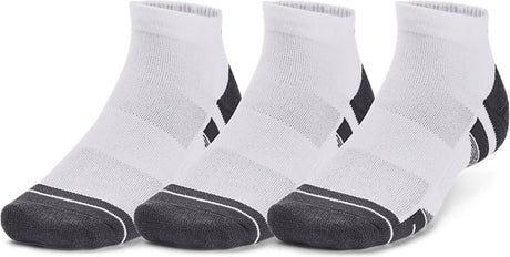Under Armour UA Performance Tech 3pk Low-Wht Unisex-Sportsocken – Weiß – Jet Grey