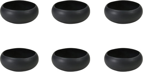 Medard de Noblat - Oslo schwarz - kleine Schüssel 12 cm - 6 Stück - Steingut