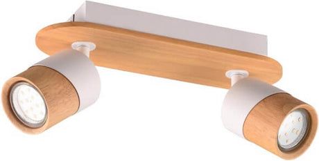 Trio Aruni - Spot - holzfarben mit Weiß - exkl. 2x gu10 4,5w