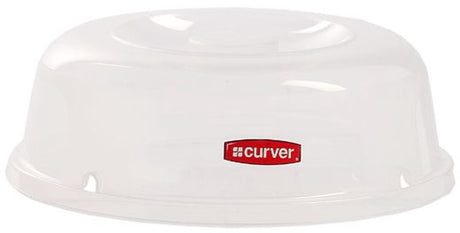 Curver Mikrowellendeckel – rund – Durchmesser 27 cm – transparent – Mikrowellen-Abdeckschale aus Kunststoff