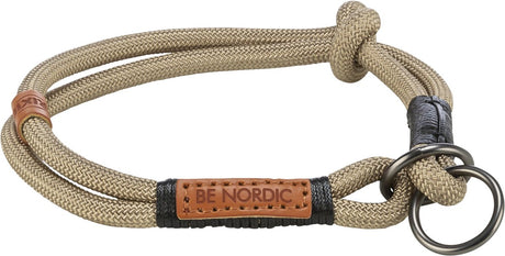 Trixie Halbrutsch-Hundehalsband – Sandschwarz – rundes gewebtes Seil 55 x 1,3 cm