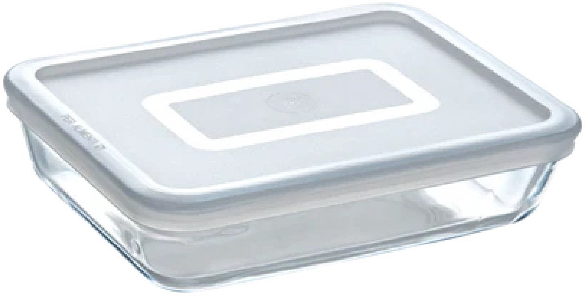 Pyrex rechteckige Schüssel 1,5 l – zum Kochen und Gefrieren mit Frischhaltedeckel