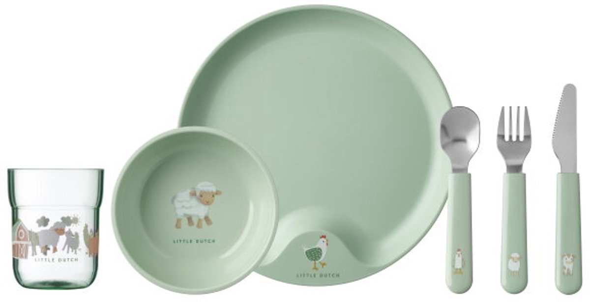Mepal Little Dutch Farm Geschirr 6-teilig grün