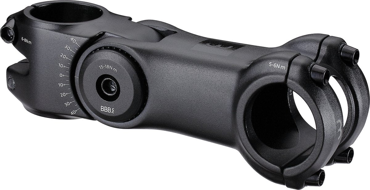 Bbb cycling stuurpen verstelbaar - verstelbare stuurpen racefiets, e-bike mtb - 31.8mm stuur - -40° +40° hoek - highsix - zwart - 90 mm - bhs-29