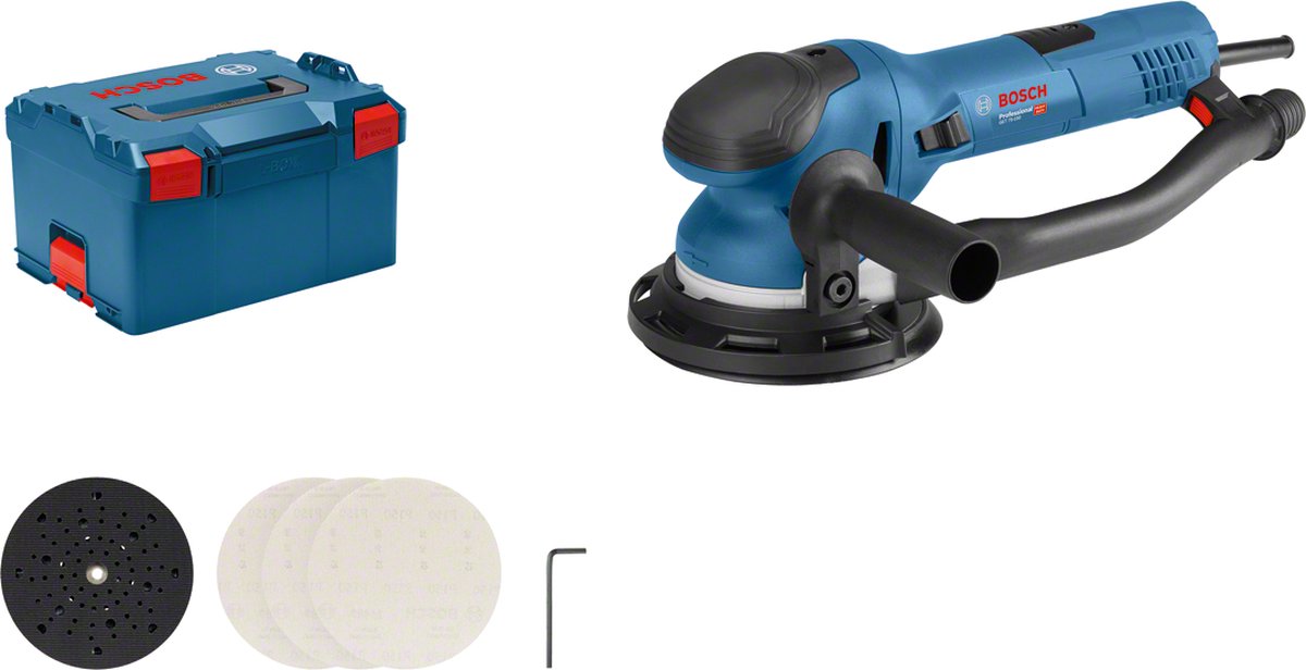 Bosch Professional Get 75-150 – Exzenterschleifer | 150 mm, 750 W, im L-Boxx-Gehäuse