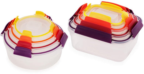 Joseph Joseph Nest Lock 8-teiliges Frischhaltedosen-Set, rund, quadratisch