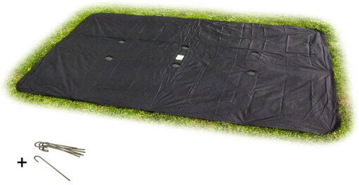 Exit toys exit groundlevel trampoline afdekhoes 214x305cm - trampoline beschermhoes - weerbestendig - rechthoekig - afdekzeil