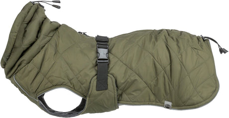 Trixie Hundemantel – olivgrün 33 cm – wasserdicht, verstellbar, Fleecefutter