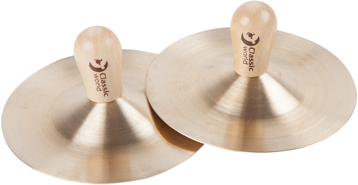 Classic World Edu Musikinstrument Becken (9 cm) für Kinder, 2 Stück. - Uni