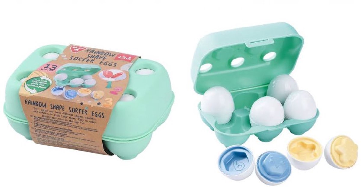 Playgo Regenbogen-Eiform-Sortierer – 13-tlg.