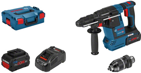 Bosch blau Bosch GBH 18V-26 F Akku-Bohrhammer C G in L-Boxx mit 2x 5,5Ah Akkus – 061191000F