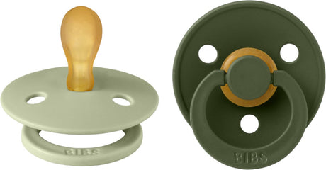 Bibs Schnuller – symmetrisch – 2 Stück – 0–6 Monate – Salbei-Jägergrün