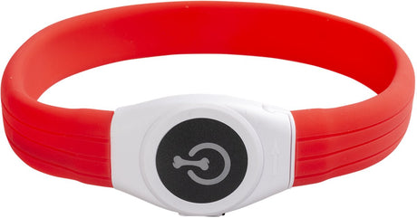 Duvo plus - Haustierbekleidung - Hund - Blitzlichtring Maxi USB Silikon 45x2,5x1cm rot - 1Stk