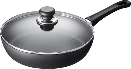 Scanpan Bratpfanne Schmorpfanne mit Deckel Classic Induktion ø 28cm 3 Liter - für alle Herdarten geeignet - Standard-Antihaftbeschichtung