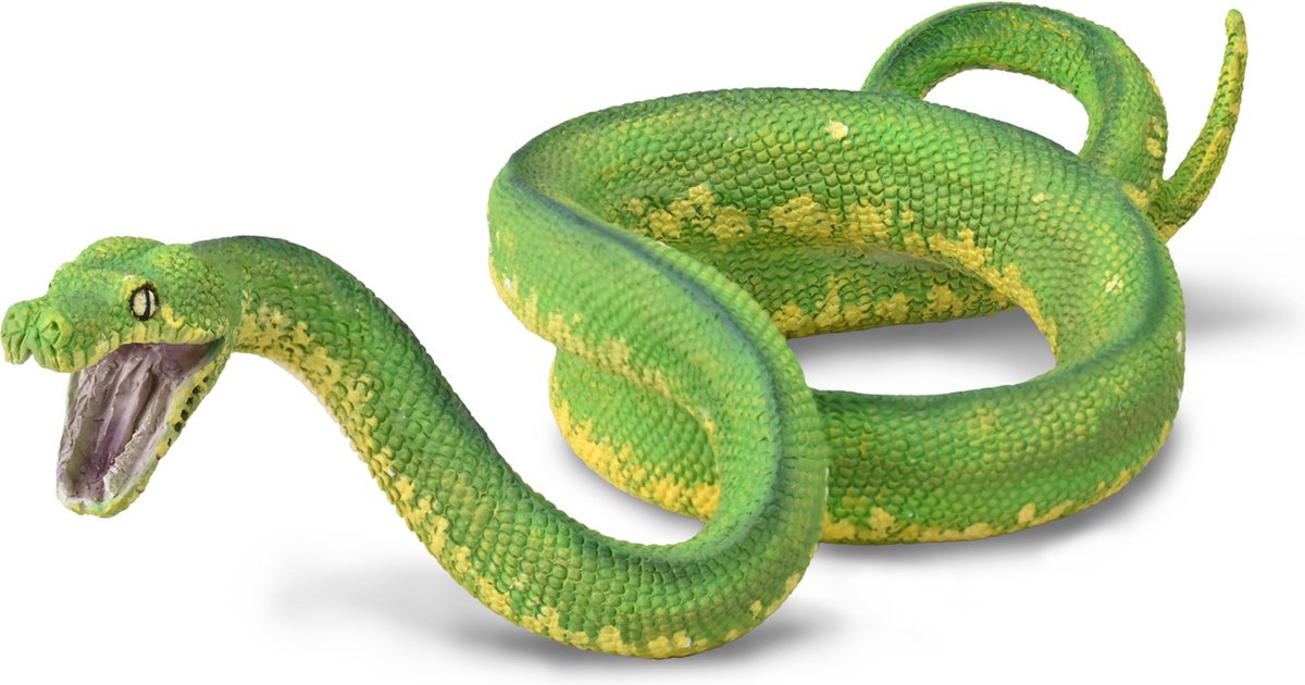 Collecta figurine - groene boompython - (l) - wilde dieren - handgeschilderd - miniatuur
