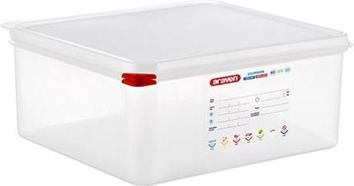 Araven Lebensmittel-Aufbewahrungsbox herm. GN2-3 13,5 l H15 cm Polypropylen