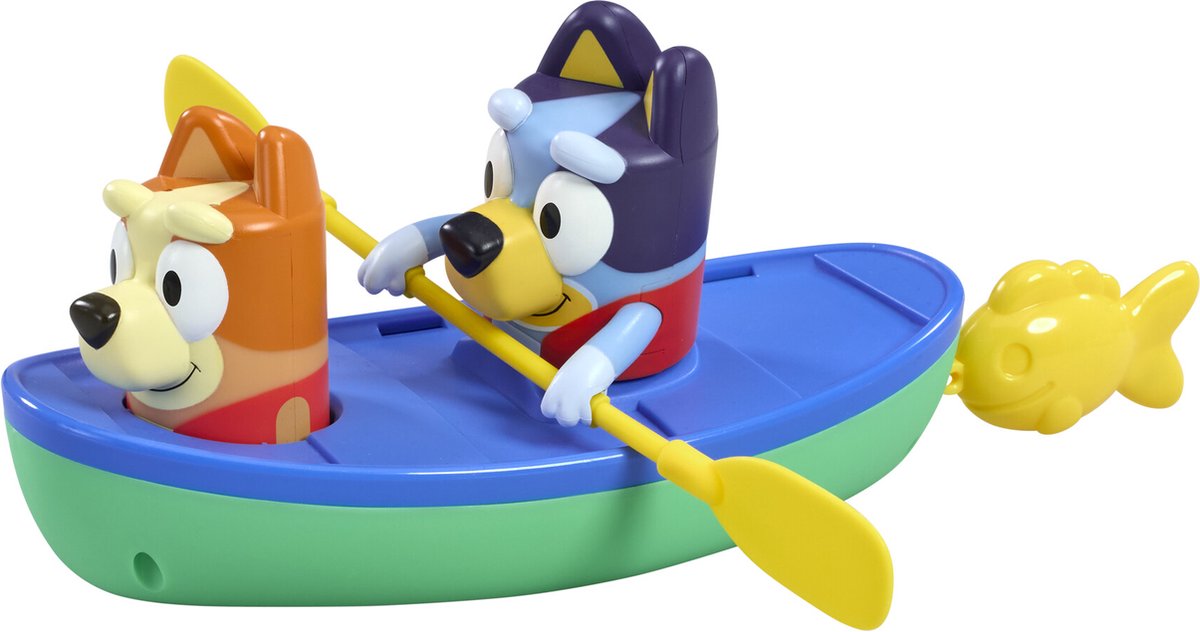 Tomy Bluey – Bluey's Canoe Pull Go Badespielzeug