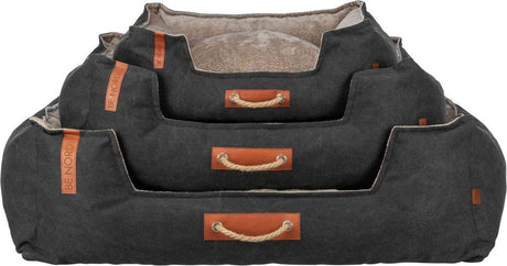 Trixie be nordic - Hundebett Föhr - Schwarzer Sand - 80x60 cm