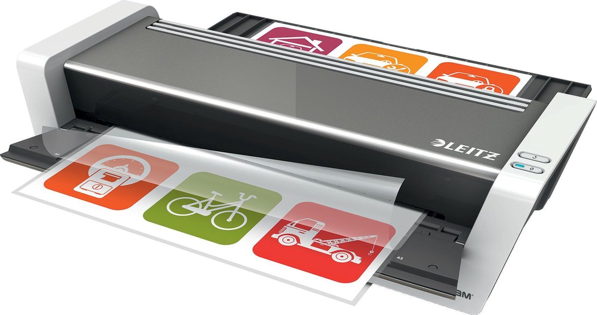 Leitz ilam touch Laminiergerät für A3-Format - geeignet für 80-250 Mikron - inklusive Starterpaket mit Laminierfolien - Anthrazit