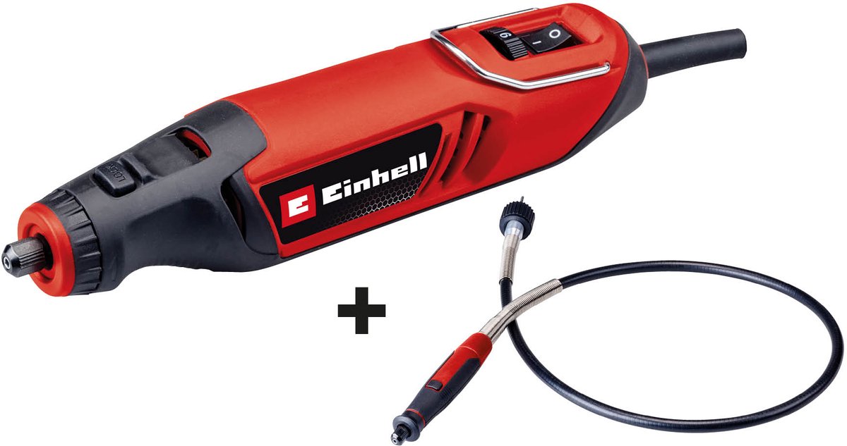 Einhell TC-MT 150 E Schleifgraviermaschine Graviermaschinen (Rot Schwarz, inkl. 117-teiligem Zubehörset in praktischer Aufbewahrungsbox)