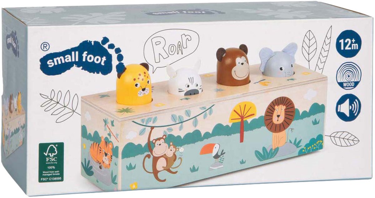 Small Foot - tanzende Holztiere mit Geräuschen Safari FSC