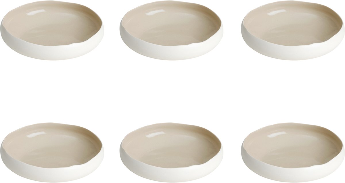Medard de Noblat – Oslo-Leinen – Suppenteller 20 cm – 6 Stück – Steingut