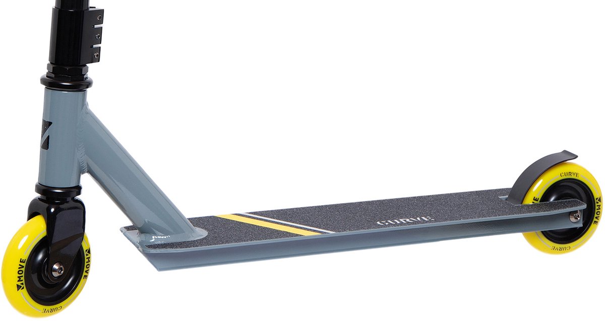 Move Stunt Scooter - Curve - grau gelb - ab 4 Jahren - Lenkerhöhe 80cm -