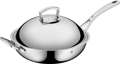 WMF Multiply - Wokpfanne - ø 32 cm - Edelstahl - mit Deckel - induktionsgeeignet