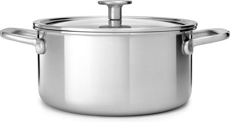 Mehrschichtiger Kochtopf aus Edelstahl von Kitchenaid – ø24 cm – 4,9 l – Induktion – PFAS-frei