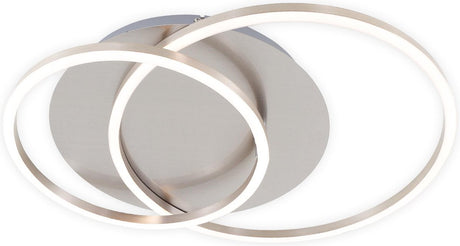 Briloner frame - plafonnière dimbaar - plafondlamp draaibaar - incl. geheugenfunctie - led 40w - 3.200 lumen - mat-nikkel - ø 30cm