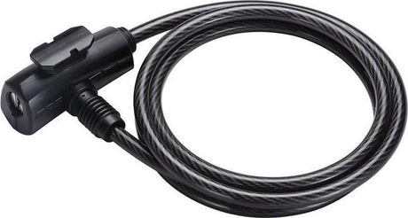 Bbb cycling quicksafe coil cable fietsslot - kabelslot fiets - sleutelslot - zwart - 150 x 0,8 cm - bbl-61