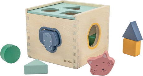 Trixie Formkasten aus Holz – Lernspielzeug für Kleinkinder – FSC®-Holz – ab 18 Monaten – Formensortierer mit Tieren