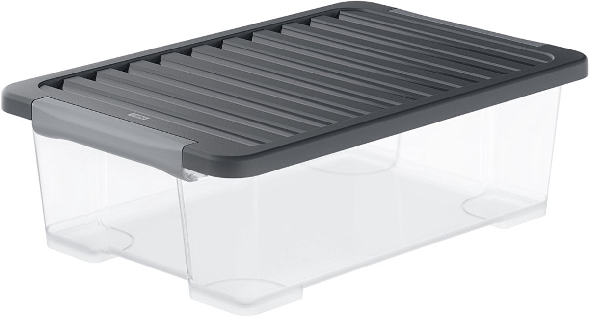 Rotho core plus Aufbewahrungsboxen - abschließbar - 4er-Set - stapelbar - 30 ltr