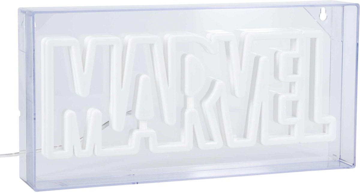 Paladone Marvel LED-Neon-Logo-Lichtschild – zur Wandmontage oder freistehend – offiziell lizenziertes Marvel-Raumdekor-Geschenk