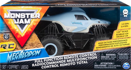 Monster Jam RC – Megalodon Monster Truck – Maßstab 1:24 – 2,4 GHz – Spielzeugfahrzeug