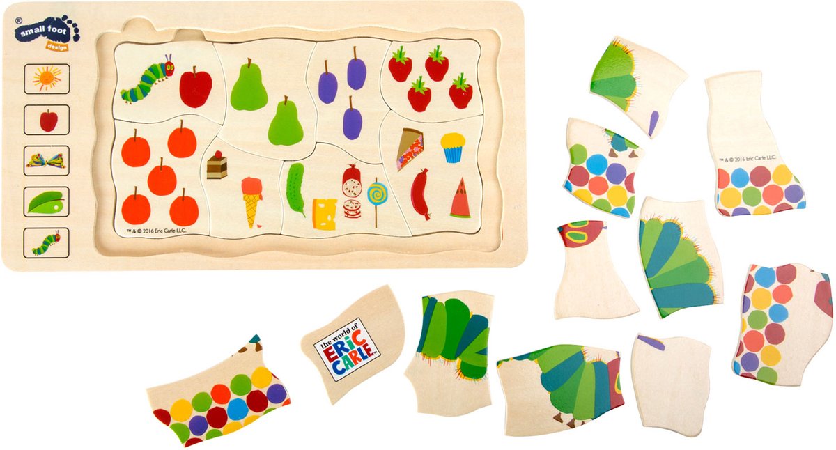 Small Foot - Schichtenpuzzle Raupe nie genug, 36 Teile.