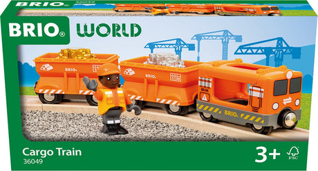 Ravensburger Brio - 36049 Güterzug | Spielzeugeisenbahn mit Gold- und Silberladung für Kinder ab 3 Jahren