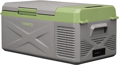 Steamy -e single zone elektrische compressor koelbox - single zone - 16 liter - 12v en 230v - voor auto en camping - grijs