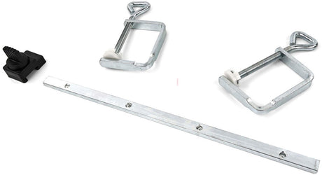 Scheppach Zubehörpaket für Kreissäge PL75 PL55 – Set bestehend aus 2 Schraubzwingen, 1 Kupplungsstück und 1 Endanschlag