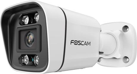 Foscam V8EP-Überwachungskamera – 8 MP – UHD-PoE-IP-Überwachungskamera – Personen- und Fahrzeugerkennung – Weiß