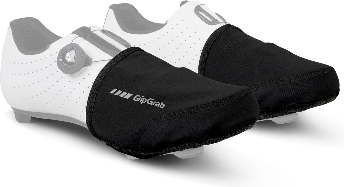 Gripgrab - windproof wielren toe covers teenwarmers overschoenen winddicht voor racefietsschoenen - zwart - unisex - maat xxl xxxl (46-49)