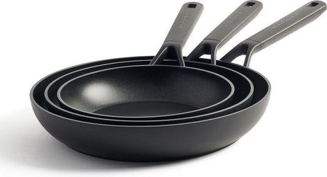 Kitchenaid Classic Bratpfannenset aus geschmiedetem Aluminium, 3-teilig – Schwarz – Induktion – Antihaftbeschichtung – PFAS-frei