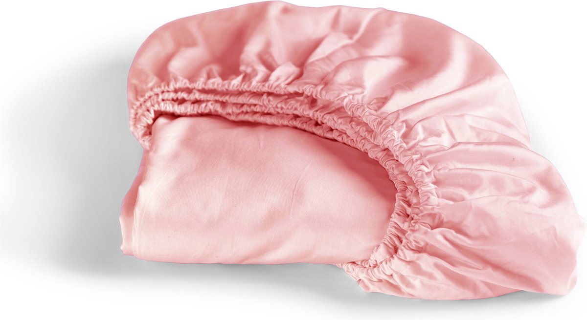 Cinderella - sundays - hoeslaken - tot 25 cm matrashoogte matrashoogte - satijn - 80x210 cm - roze