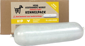 Freds gedämpfte Frischfleischwurst-Zwingerpackung mit Huhn, weizen- und glutenfrei