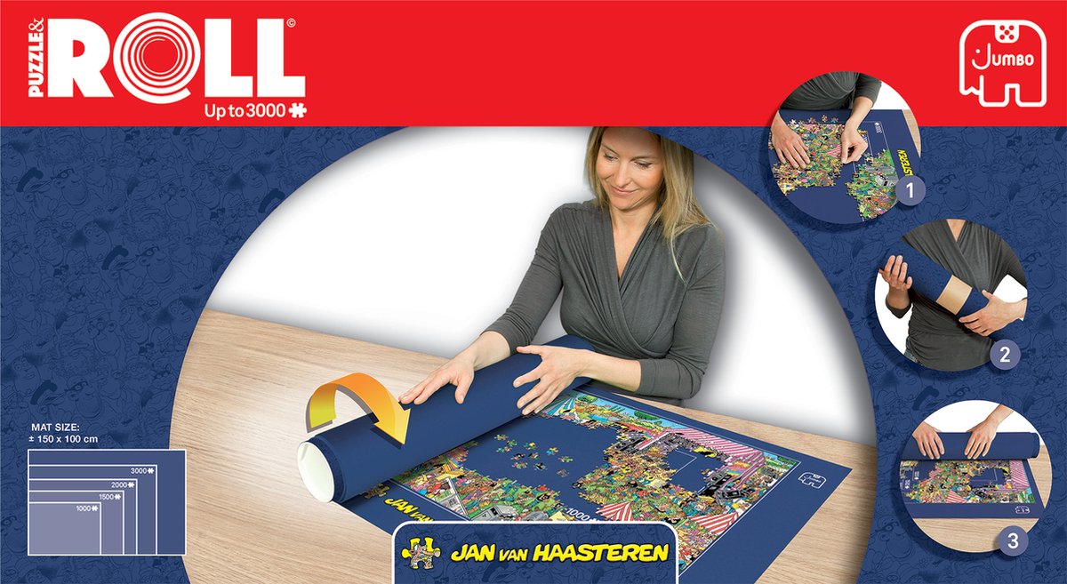 Jan van Haasteren Puzzlematte und -rolle, bis zu 3000 Teile