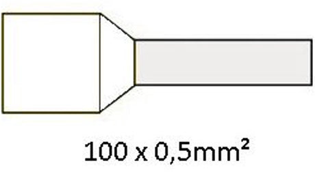 Cimco-Aderendhülse isoliert 0,5 mm2 pro 100