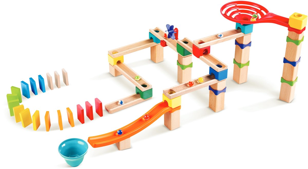 Hape Kugelbahn-Set aus Holz – 81-teilig.